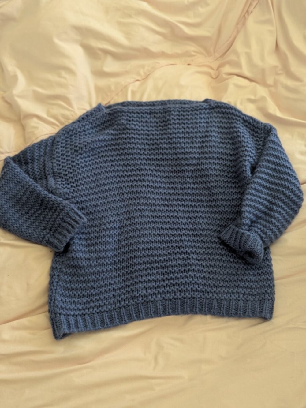 Simons Blue Chunky Mohair Knit Sweater M/L